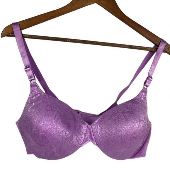 Bali Floral Lilac Lace Bra Underwire Adjustable Straps Size C40 - Picture 1 of 6